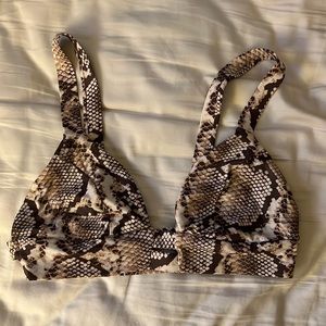 Vitamin A snakeskin swim top